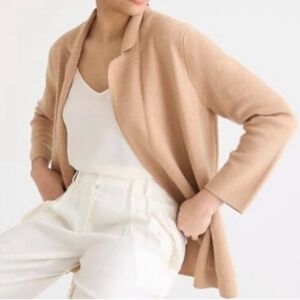 J. Crew Camel Wool Blend Sweater Blazer